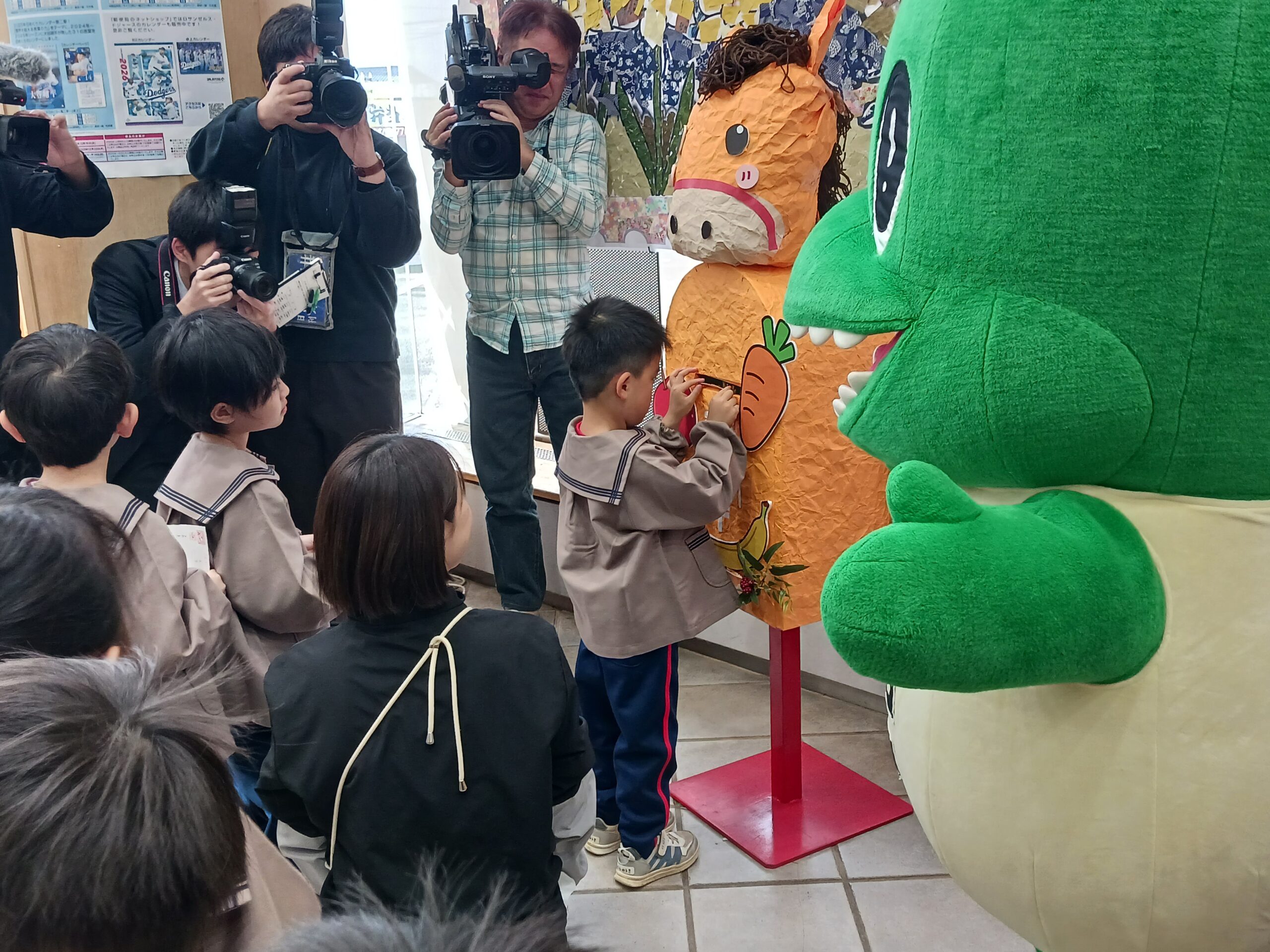 年賀状投函セレモニー（年長　らいおん組）